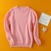Suéteres de otoño e invierno para niños y niñas, suéteres de lana engrosada con cuello semi-alto, nueva ropa interior térmica cálida para niños