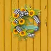 Decoración de Corona Festival de las Abejas Primavera 520 2026 Venta Caliente Transfronteriza Corona de Girasol para Coche Colgante de Puerta Decoración de Valla