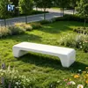 Banco Longo Simples de Pedra Taike Seating Bench UHPC de Ultra-Alto Desempenho Cadeira de Assento para Lazer em Jardim Comunitário Banco de Assento Pré-fabricado