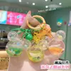 Mini Cabeza de Mickey Botella de Arena Líquida Parpadeante Llavero Colgante para Mochila Llavero de Decoración de Arena Líquida Regalo de Graduación