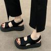 Sandalias Deportivas de Verano 2025 para Mujer Estilo Hada Estilo Casual Vacaciones Playa Zapatos Romanos Estilo Coreano Nuevas para Aumentar la Altura de Suela Gruesa