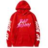 2023 comércio exterior Bad Bunny estampa moletom com capuz solto hoodie masculino transporte suéter com veludo para mais quente fabricantes atacado