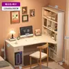Escritorio para estudio en casa de estudiante, escritorio infantil con combinación de estantería, juego de escritorio y silla integrados, escritorio de escritura infantil simple para dormitorio