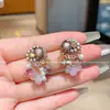 Pendientes Retro Estilo Palacio con Borlas Cortas de Cristal 2025 Nueva Moda Populares Elegantes Pendientes de Gama Alta Pendientes