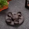 Adornos para Mascotas de Té Se Pueden Usar para Cultivar Mini Tetera de Arena Púrpura Juego de Tazas Taza de Bolsillo Pequeña Punta de Dedo Tetera Juego de Té Juego de Té Kung Fu