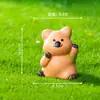 Micro-Paisagem Urso Pimentão Criativo Animal de Lazer Caixa Surpresa Decoração Ornamento de Mesa de Escritório Mini Figura