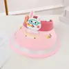 Verano Lindo Oso Top Hat Vacío Dibujos Animados Ala Ancha Niño Pequeño Sombrero de Sol Bebé Niña Niños Sombrero de Sol Protección Solar Sombrero