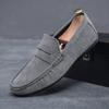 Mocasines de Hombre Primavera Nuevo Estilo Perezosos Suela Blanda Slip-On Zapatos Beanie Zapatos Casuales de Cuero para Hombre Estilo Caliente Transfronterizo Dropshipping