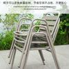 Conjunto de mesa e cadeiras de madeira plástica para exterior, pátio, jardim, varanda, restaurante ao ar livre, bar para refeições, à prova d'água, protetor solar, móveis de metal para exterior