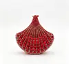 Bolso de Noche Único Transfronterizo Incrustado de Diamantes Listo para Enviar, Bolso de Diamantes con Estuche Duro Metálico Hueco, Vestido de Banquete de Comercio Exterior