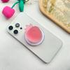 Novo 3D Strawberry Magsafe Gradient Frosted Magnetic Bracket Airbag Telescópico Suporte para Celular
