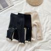 [Venta al por mayor de fábrica] Leggings de hongo enrollado para niños de otoño e invierno con forro polar/sin forro polar bordado de una pieza de terciopelo pantalones de niña