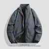 Chaqueta de Nylon de Alta Calidad para Hombre, Chaqueta de Cuello Alto, Moderna y Tendencia Abrigo con Bolsillos con Cremallera para Hombre, Chaqueta Juvenil Tridimensional de Primavera y Otoño