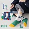 [Nuevo Producto] Calcetines para Niñas Calcetines de Otoño e Invierno para Niñas Calcetines de Media Pantorrilla Dibujos Animados Letras Versátiles Calcetines Arcoíris para Estudiantes Niñas