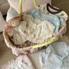 Conjunto de Pijama de Algodão Respirável com Estampa de Rolo Grande e Pequeno - Estilo Primavera e Outono - Para Meninos e Meninas - Roupa de Casa Pai e Filho -24000