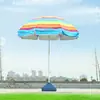 Nuevo puesto de sombrilla de playa para exteriores con impresión, sombrilla grande para el sol, protección solar, impermeable, sombrilla para patio, al por mayor, en stock