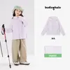 Pudding Haru Estilo Novo de Primavera Jaqueta Softshell com Capuz para Meninas ao Ar Livre Jaqueta Corta-Vento Color Block de Secagem Rápida para Crianças