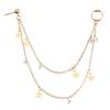 Joyería transfronteriza europea y americana estilo étnico color imitación Cristal borla aretes piercing para la nariz dulce cool estrella clip para la nariz femenino