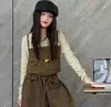 Conjunto de Niña Otoño 2026 Nueva Moda Elegante Ropa Infantil para Primavera y Otoño, Pantalones Retro de Trabajo para Estudiantes de Secundaria