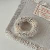 Diadema de lana gris de alta calidad ~ suave estilo coreano para otoño e invierno, alta elasticidad, aro de toalla de alta elasticidad, cuerda para la cabeza, banda de goma gruesa duradera para mujer