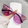 Novos óculos de sol femininos com acabamento de strass transfronteiriço, óculos de moda, para dirigir, proteção UV, óculos de sol de armação grande