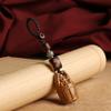 Chaveiro de carro com pingente de balde de ouro de sândalo para homens e mulheres, chaveiro criativo de cordão para celular