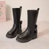 Botas Infantis Calçados Infantis 2026 Outono/Inverno Novo Estilo Botas de Cano Médio para Crianças Botas de Cano Alto Princesa para Meninas Botas Longas para Bebês
