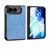 Adequado para capa de celular dobrável iPhone Duo, material brilhante, película e suporte integrados, capa de celular à prova de quedas