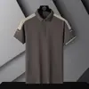 Camisa Polo Ligera de Negocios para Hombre Camiseta de Manga Corta para Hombre Verano Nueva Casual Versátil Blanca Cuello de Solapa Camiseta de Manga Corta