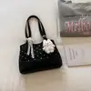 Bolsa de ombro simples, estilosa e fofa para mulheres, novo modelo 2026, bolsa de mão casual para o dia a dia, bolsa tote moderna e estilosa
