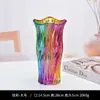 Jarrón de Rosa de Cristal en Relieve Estilo Europeo Planta Hidropónica Set de Flores de Bambú Rico Encimera Mesa de Centro Sala de Estar