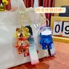 Chaveiro de Urso Mecânico Luminoso com Gradiente Galvanizado Desenho Animado Cool Pingente de Bolsa Criativo Chaveiro Pequeno Presente Atacado