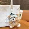 Sombrero de Oso Lindo de Moda Juguete de Peluche Muñeca Encanto para Bolso de Oso Llavero Juguete de Muñeca de Tela