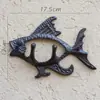 Gancho de Pared de Hierro Fundido para Pescado Volador Decoración Exterior de Jardín y Patio Tienda de Comestibles Personal ZAKKA Decoración Americana