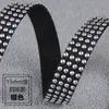 Rope de Couro para Joias DIY com Rebites de Diamante Tiras de Veludo Coreano Preto e Dourado e Prata Tiras de Diamante com Rebites Tiras de Veludo Acessórios para Roupas