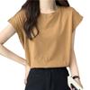 Camiseta Feminina de Manga Curta Pequena Voadora 2025 Nova Solta para Usar por Baixo Top Estudantil de Manga Curta Verão Trbottomy