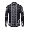 Camisa de Manga Larga Simple para Hombre Transfronteriza Camisa Hawaiana Primavera y Otoño Top con Estampado Digital 3D