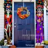 Couplets de Halloween da Amazon Novas Bandeiras de Decoração de Varanda de Fantasma Preto Atmosfera de Terror de Halloween Feito Sob Medida com Seu Próprio Design