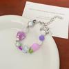 Pulseira de Miçangas Coloridas de Dopamina de Verão Personalidade Infantil Doce Exquisita Moda Criativa Desenho Animado Pulseira Versátil para Mulheres