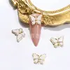 Arte de Unhas Novo Olho de Gato Laço Joia Concha de Fritillaria Pérola Borboleta Estéreo Vermelho da Internet Joias Acessórios Phnom Penh
