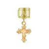 Colar Pulseira Cruz Pingente DIY Estilo Italiano Módulo Trevo de Quatro Folhas Colar Pulseira Charme Presente