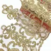 29cm de Ancho Transfronterizo Malla de Organza Fondo Bordado Dorado Bordado Accesorios de Vestir Encaje Tocado Hecho a Mano Decoración de Velo