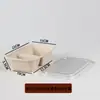 Caja de Almuerzo Desechable Biodegradable de Pulpa Ligera para Ensalada para Llevar Caja de Paja Pulpa de Caña de Azúcar Rectangular Americana para Almuerzo