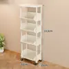 Estante organizador de juguetes, organizador de bocadillos, caja de almacenamiento móvil, carrito pequeño para mochilas escolares, gabinete de piso de cocina de varias capas para verduras infantiles