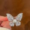 Broche Borboleta Pérola Negra do Taiti Shijia Acessórios para Blazer de Trama Feminino Pinos Design de Nicho Luxo Leve Sensação de Alto Padrão