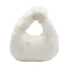 Bolso de Mano de Peluche Moderno y Único para Mujer, Otoño 2025, Elegante Bolso Tipo Dumpling Versátil para el Día a Día