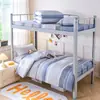 Conjunto de Seis Peças para Dormitório Escolar de Lençóis, Capas de Edredom e Fronhas 100% Algodão, Conjunto de Três Peças para Estudante, Cama de Solteiro, Roupa de Cama para Beliche