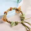 Cuerda de Mano Semi-Terminada Tejida a Mano Joyería para Cuerda de Mano Se Puede Ensartar Joyería de Mano DIY Cuerda de Mano de Cera de Abeja Dzi Pulsera Venta al por Mayor