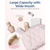 Amazon Nueva Bolsa de Viaje para Cosméticos Bolsa de Cosméticos Acolchada Esponjosa para Mujer Caja de Almacenamiento de Cosméticos Bolsa de Apertura Amplia