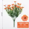 Flores Artificiais Amazon Transfronteiriças Decoração de Pátio Externo Eucalipto Violeta Flores Artificiais de Rattan Suspensas Fabricante Atacado